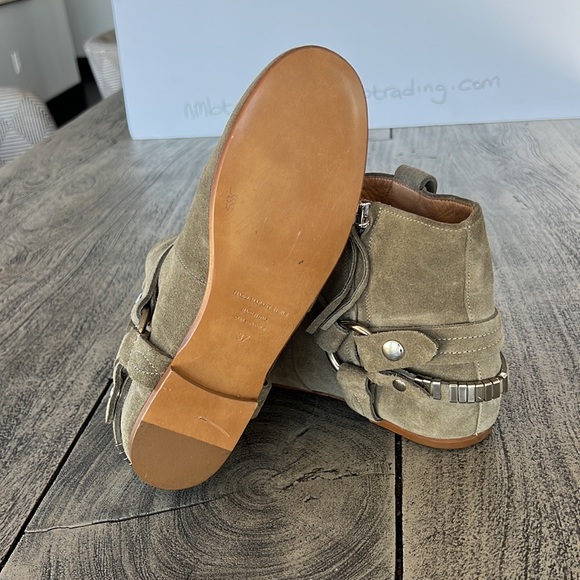 Isabel Marant Etoile faded olive green 7M(37) leather straps ankle hi boots - Picture 16 of 16